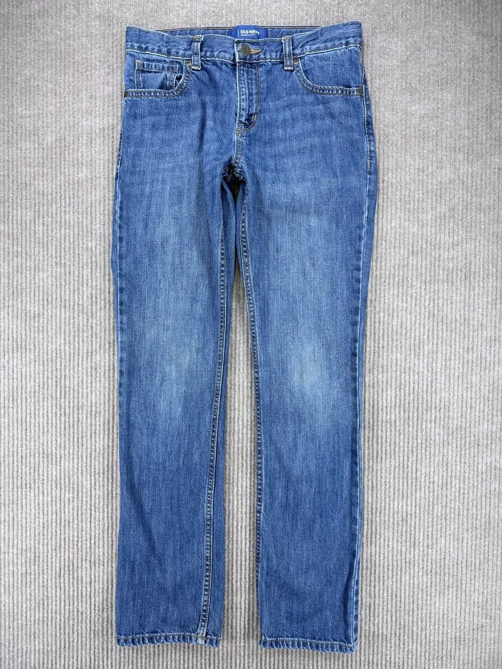 Old Navy Boys Basic Skinny Jeans Size 14 Regular Medium Wash Blue Cotton